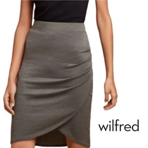 XS Aritzia Wilfred Free Tyra Wrap Style Skirt - Olive Green
